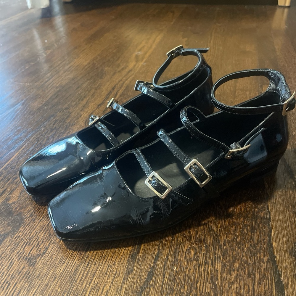 ALOHAS Black Patent Leather Flats